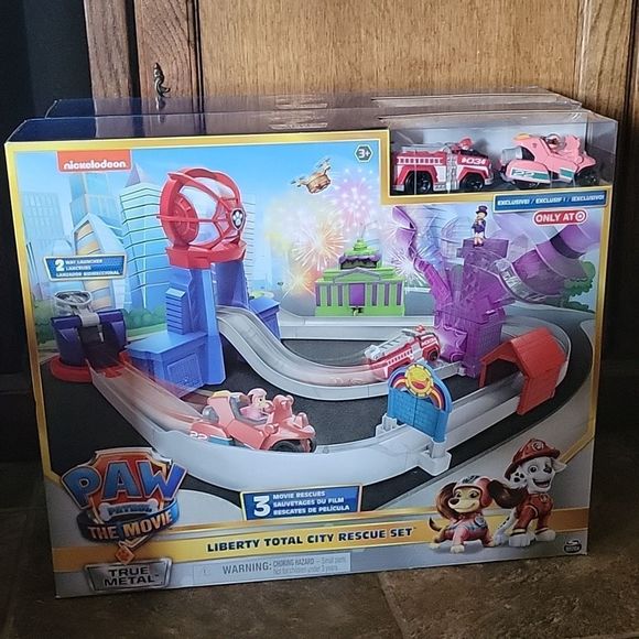 Set Pat' Patrouille Total City Rescue - Avec Véhicule Métallique Marcus - Jeu De Sauvetage